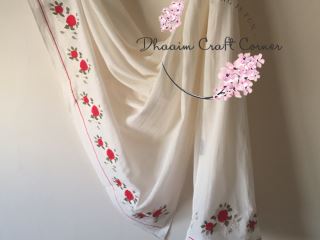 embroidered cotton shawl 
