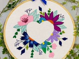 floral embroidery hoop