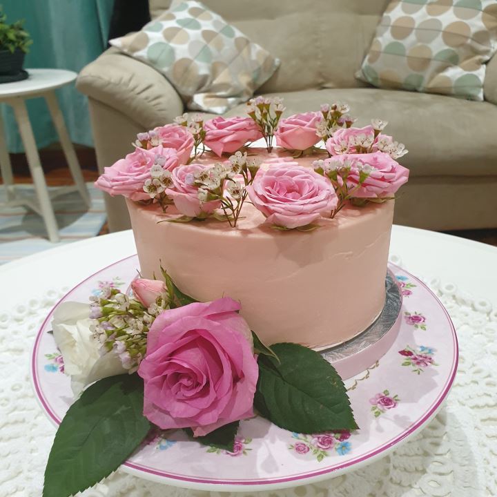 Fresh Rose Cake