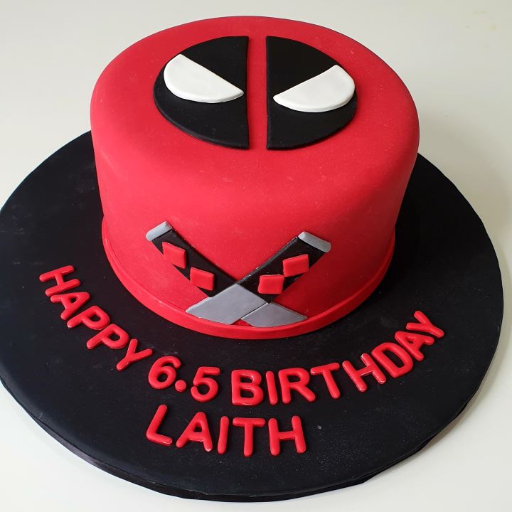 Deadpool theme cake