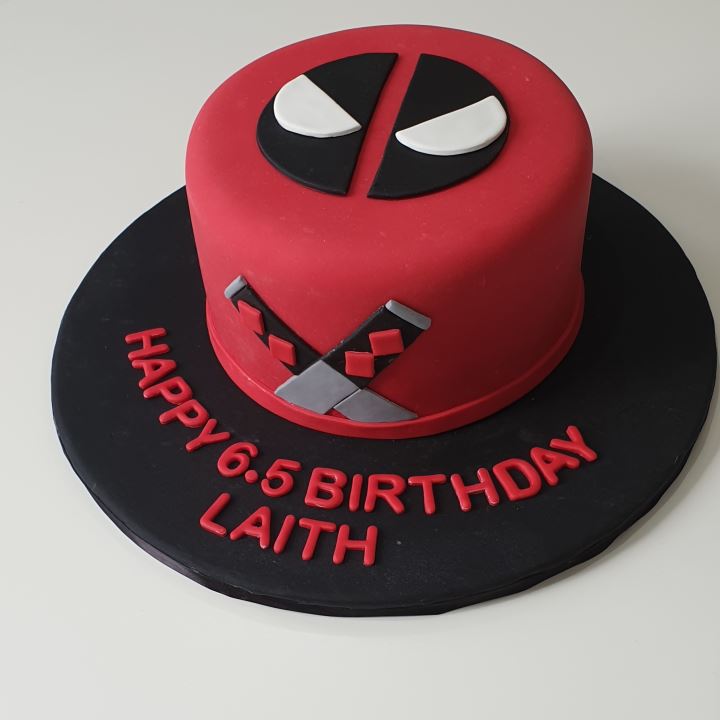 Deadpool theme cake