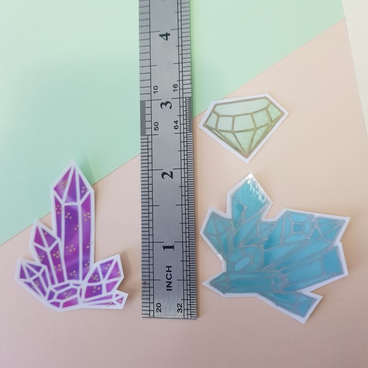 handmade crystal sticker pack 