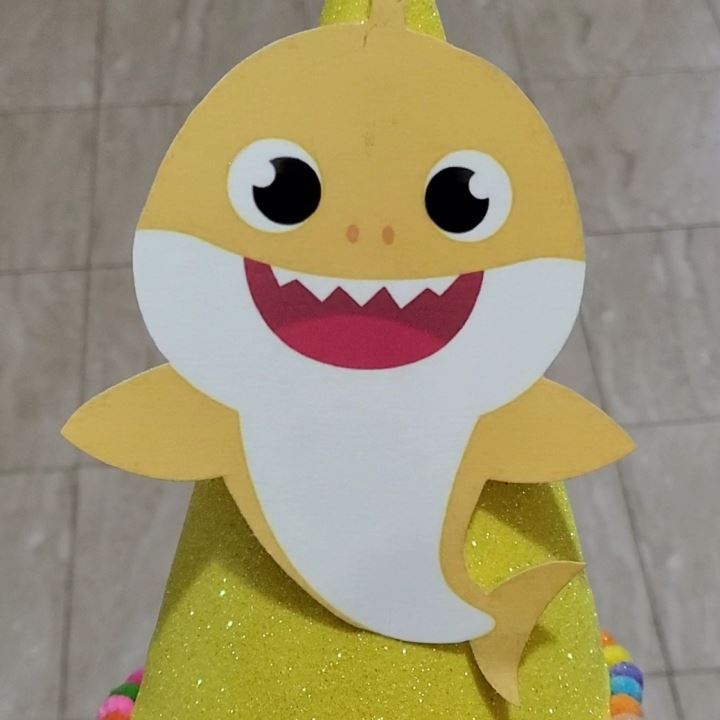 baby shark birthday cap